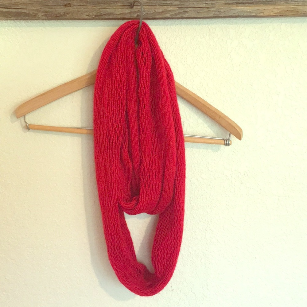 Candy Apple Red Christmas Infinity Scarf